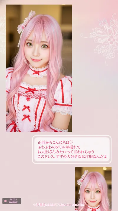 Suzu Amane — Strawberry Theme Idol Dress, photo 2